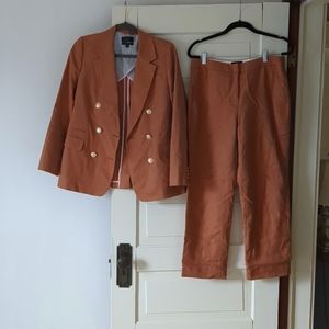 J. Crew Linen Suit, Bristol Blazer & Kate Pants